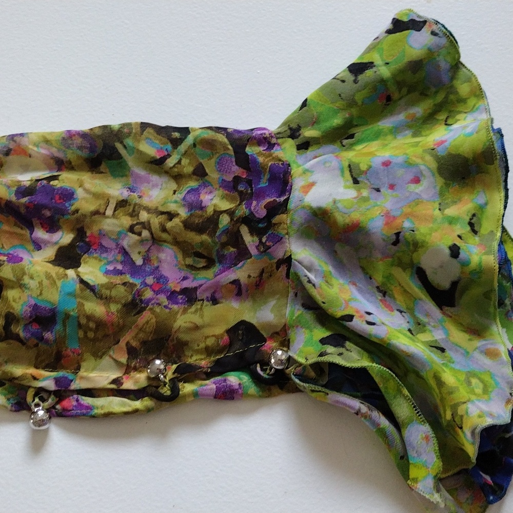 Roberto Cavalli 100% Silk Floral Button Down Shirt - Multicolor. Size EU 42 - Picture 11 of 17